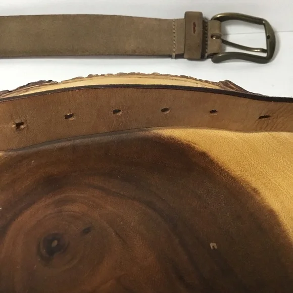 Massimo Dutti Women’s Brown Suede Leather Belt - Picture 5 of 7